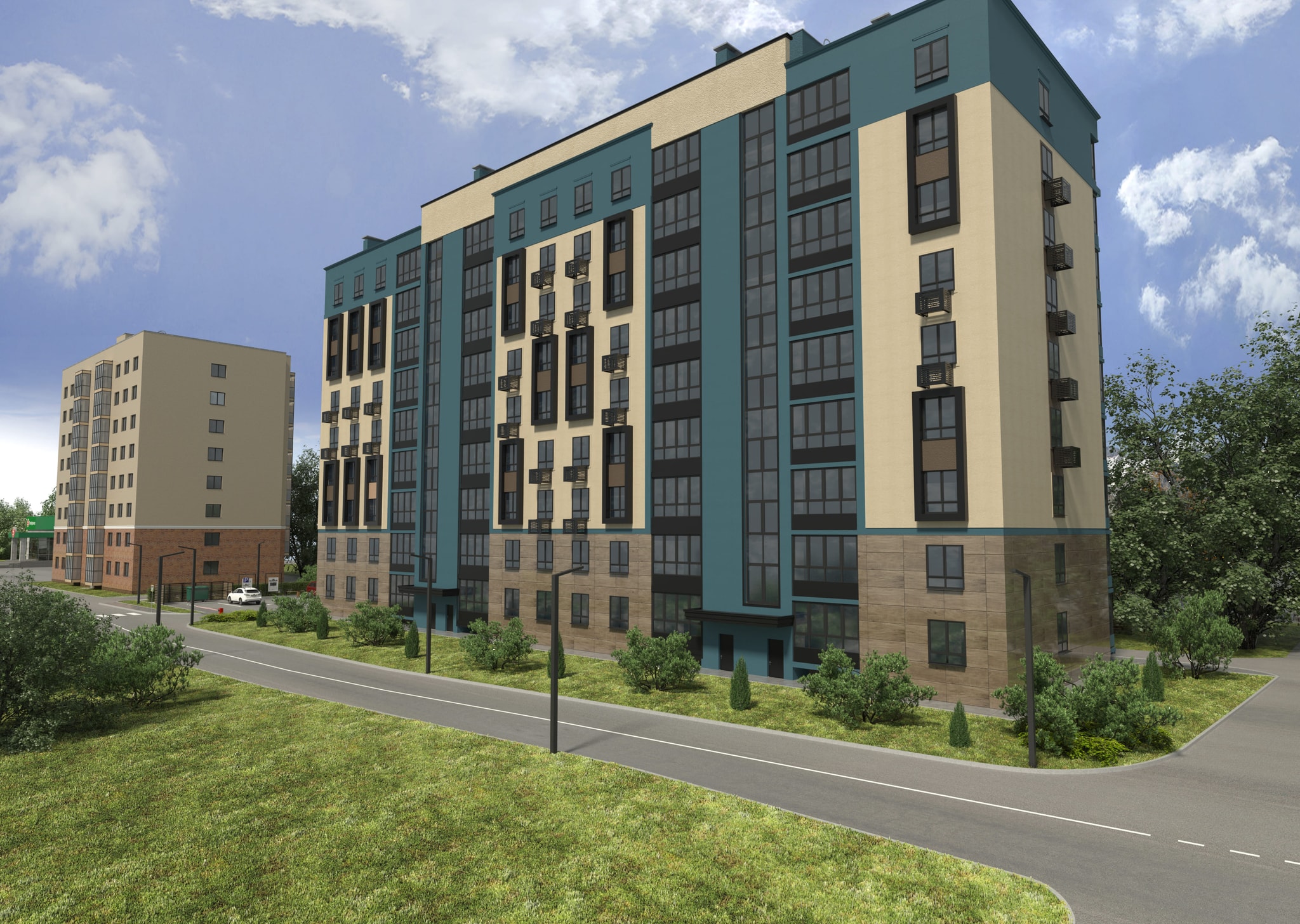 Фасад Клубного дома Атлас